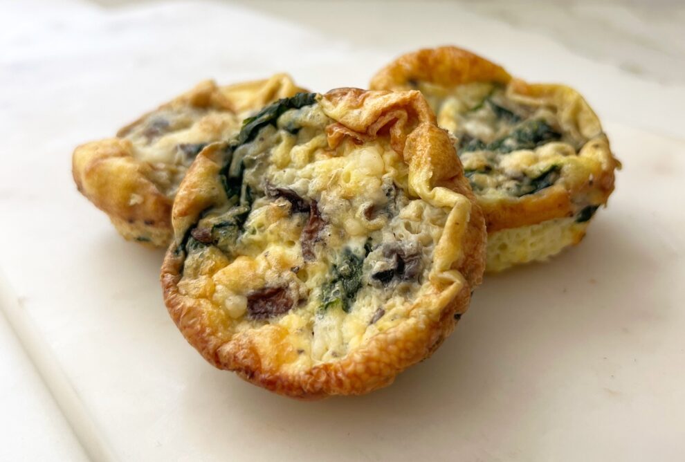 spinach mushroom cups breakfast recipe